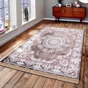 5'x7' Brown beige Traditional Rug carpet